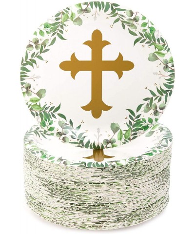 Disposable Paper Plates with Religious Theme (7 in- Pack of 80) - CP18UKEK9W3 $11.48 Tableware