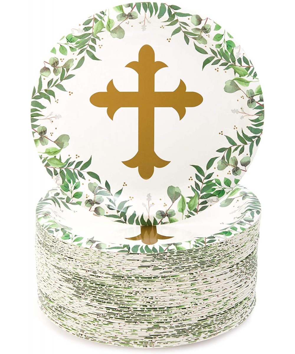 Disposable Paper Plates with Religious Theme (7 in- Pack of 80) - CP18UKEK9W3 $11.48 Tableware