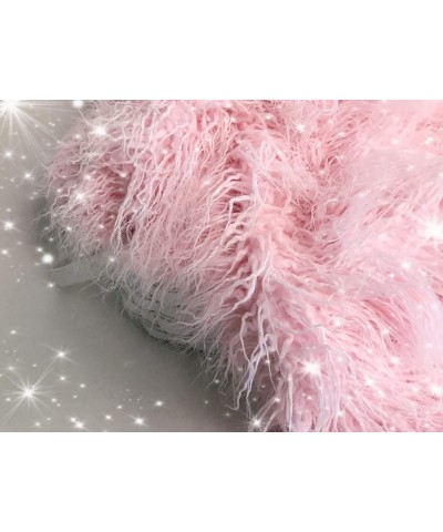 Ready to Ship! Luxury Faux Fur Fabric Piece for Crafting/Photo Prop Backdrop/Basket Filler/Fursuit (Frizz Light Pink- 8X8 inc...