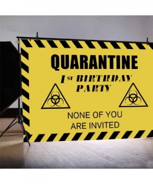 Quarantine Birthday Decorations -1st Quarantine Birthday Banner Social Distancing Theme Party (1st-Yellow) - CM199RX3LK0 $8.4...