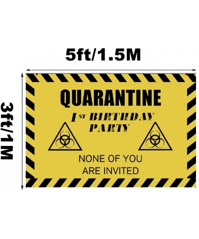 Quarantine Birthday Decorations -1st Quarantine Birthday Banner Social Distancing Theme Party (1st-Yellow) - CM199RX3LK0 $8.4...