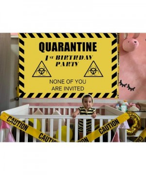 Quarantine Birthday Decorations -1st Quarantine Birthday Banner Social Distancing Theme Party (1st-Yellow) - CM199RX3LK0 $8.4...