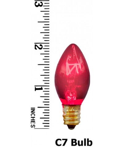 Indoor ＆ Outdoor String Light C7 Ceramic Christmas Steady Replacement Bulbs (Clear Glass- Pink) - Pink - C918S7UYKRH $10.08 O...