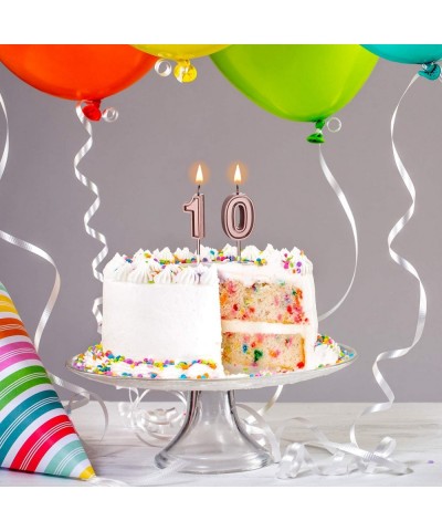 10th Birthday Candles Cake Numeral Candles Happy Birthday Cake Candles Topper Decoration for Birthday Wedding Anniversary Cel...