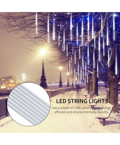 Meteor Shower Lights- LED Falling Rain Lights 30cm 8 Tube 144 LEDs Waterproof Double-Sided SMD Lamp Beads Icicle Snow Fall St...