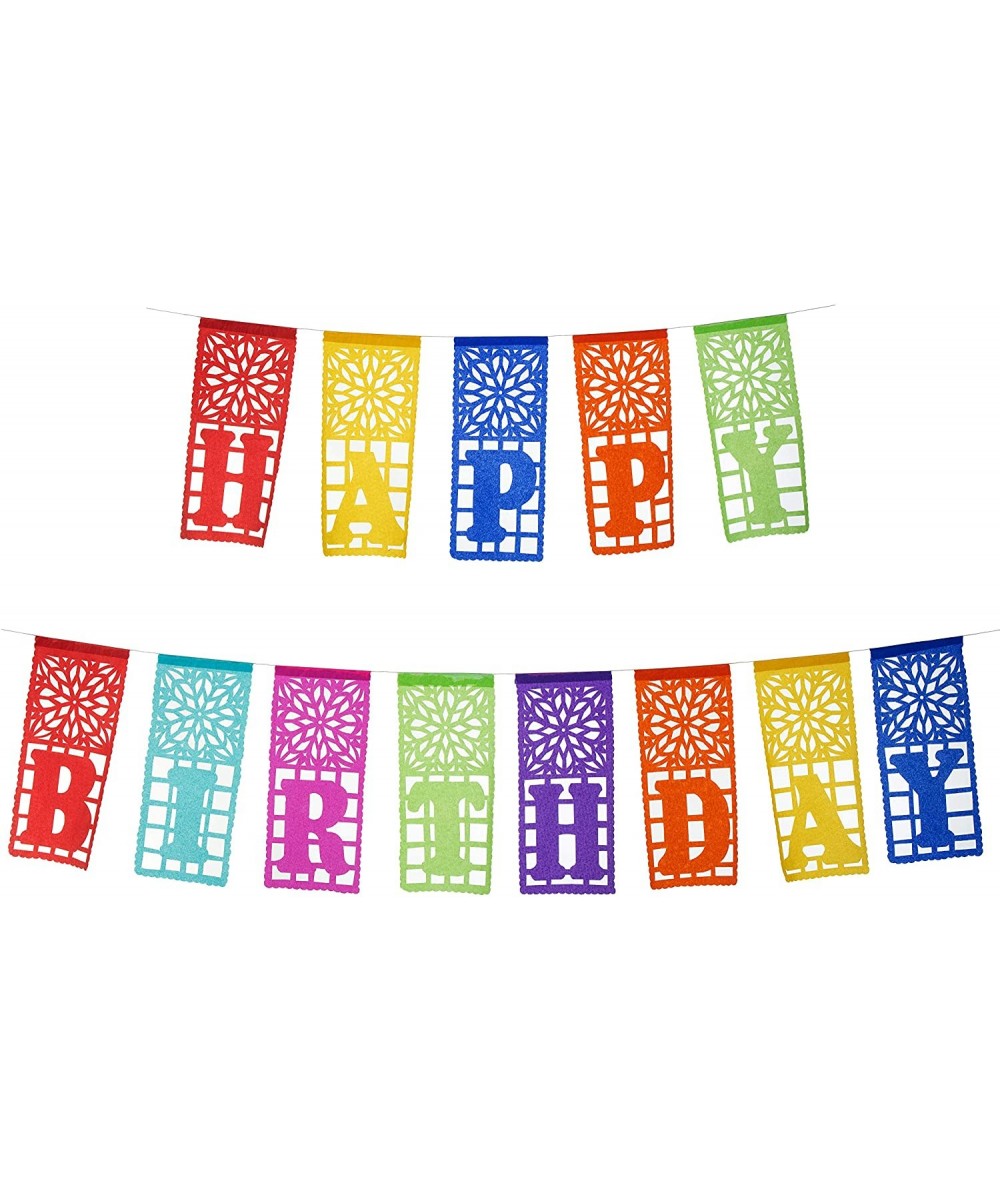 I Mexican Tissue Papel Picado Banner Sign I Happy Birthday Sign I Ideal for Mexican Theme Birthday Celebrations - CP18R5S4X29...