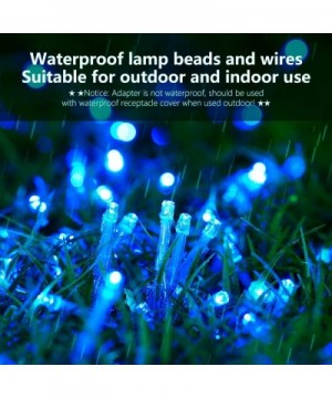 Christmas String Lights - 120 LEDs 49ft/15m Memory Function End-to-End 8 Modes Plug in Indoor/Outdoor Waterproof Decorative F...