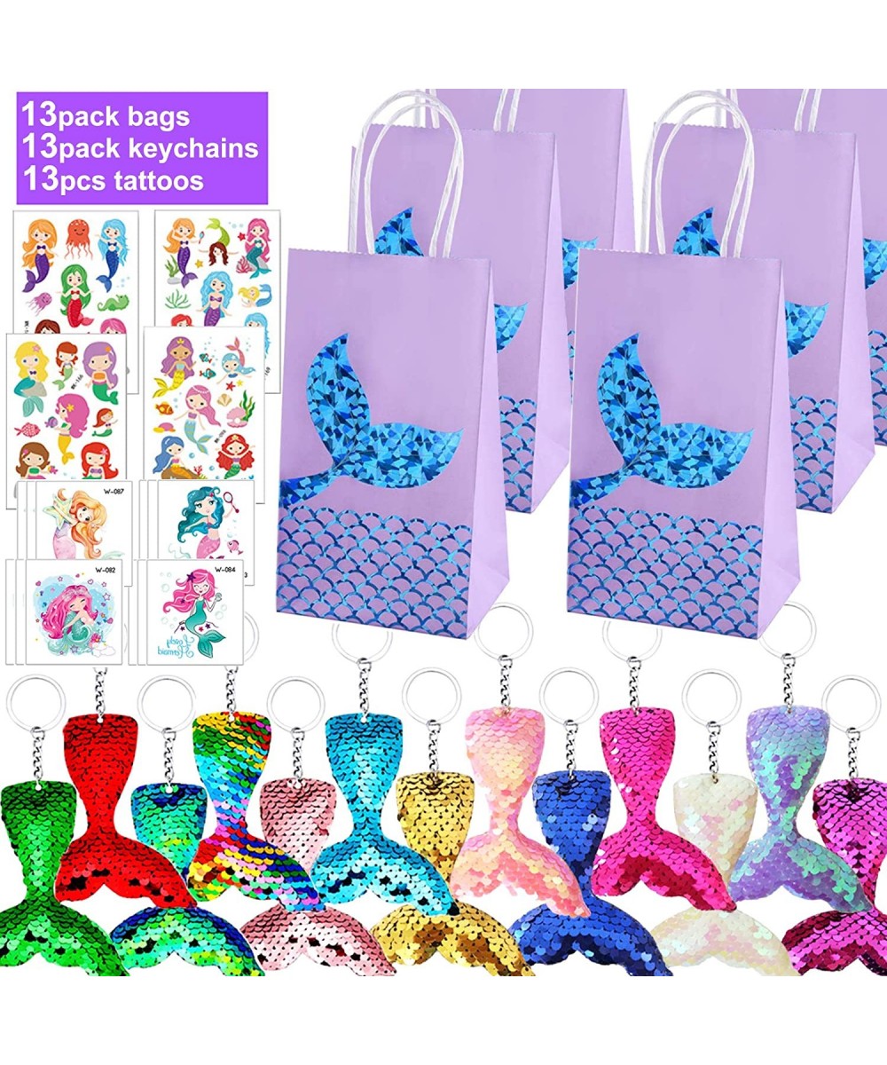 Mermaid Party Bags- Mermaid Party Favors Mermaid Keychains for Kids Birthday Party Supplies Mermaid Goodie Bag Fillers Gift B...