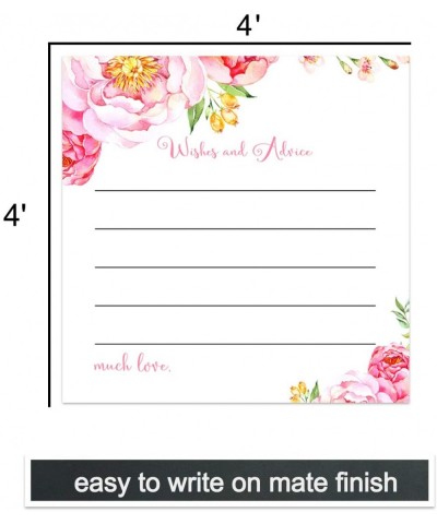 Floral Advice Cards (25 Pack) Girls Baby Shower Games - Bridal Shower Wishes - Wedding - Graduation Party - Wishing Well - Re...