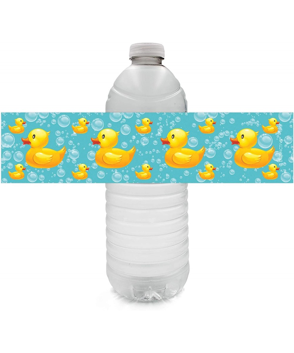 Rubber Ducky Bubble Bath Baby Shower Water Bottle Labels - 24 Stickers - CM182HE43NM $5.55 Favors