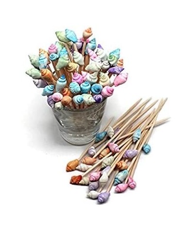 100 Pastel Dyed Seashell Toothpicks for Beach Wedding Shell Tiki Bar Parties - CQ184SWRWUI $7.66 Favors