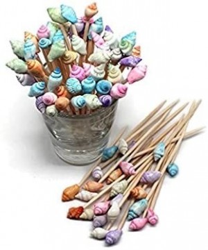 100 Pastel Dyed Seashell Toothpicks for Beach Wedding Shell Tiki Bar Parties - CQ184SWRWUI $7.66 Favors