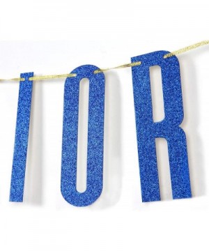 Navy Blue Glitter Senior Banner for Congrats Grad Banner - High School College Graduation Party Bunting Decoration - CU19E0EZ...