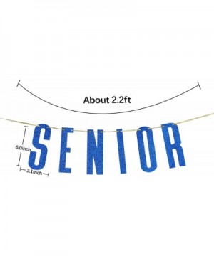 Navy Blue Glitter Senior Banner for Congrats Grad Banner - High School College Graduation Party Bunting Decoration - CU19E0EZ...