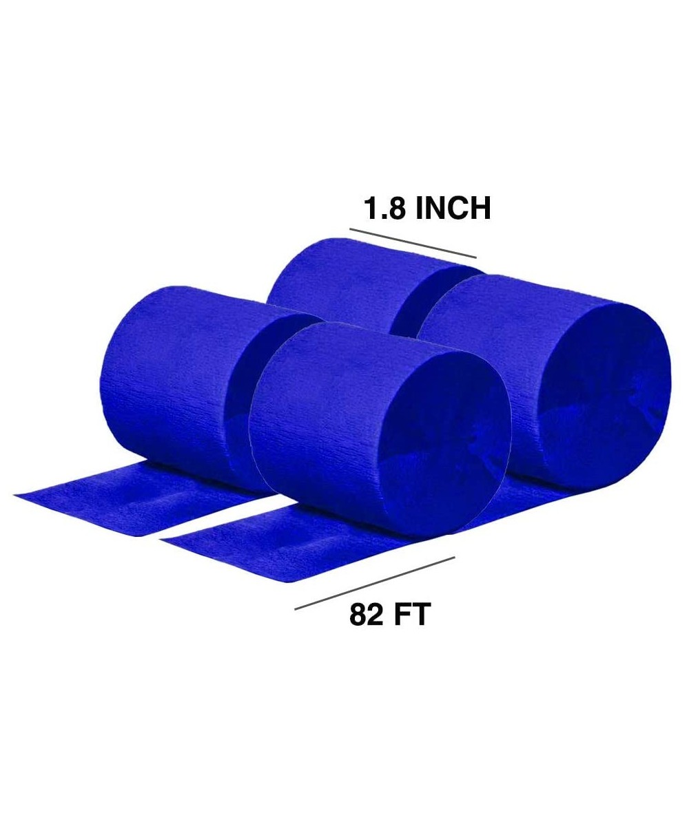 Crepe Paper Streamers Party Streamer Decorations-Navy Blue-12 Rolls - Navy Blue - CR199C0HD9M $4.27 Streamers