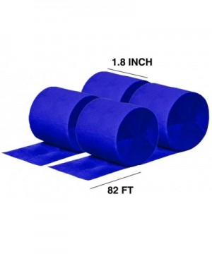 Crepe Paper Streamers Party Streamer Decorations-Navy Blue-12 Rolls - Navy Blue - CR199C0HD9M $4.27 Streamers