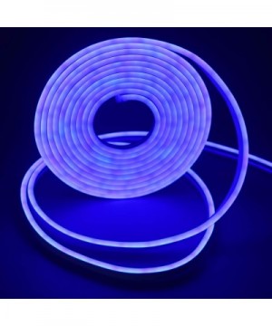 16.4ft Dimmable Blue led Light Strip Flexible Silicone LED Neon Rope Lights DC12V IP67 for DIY Indoor & Outdoor Sign Letters ...