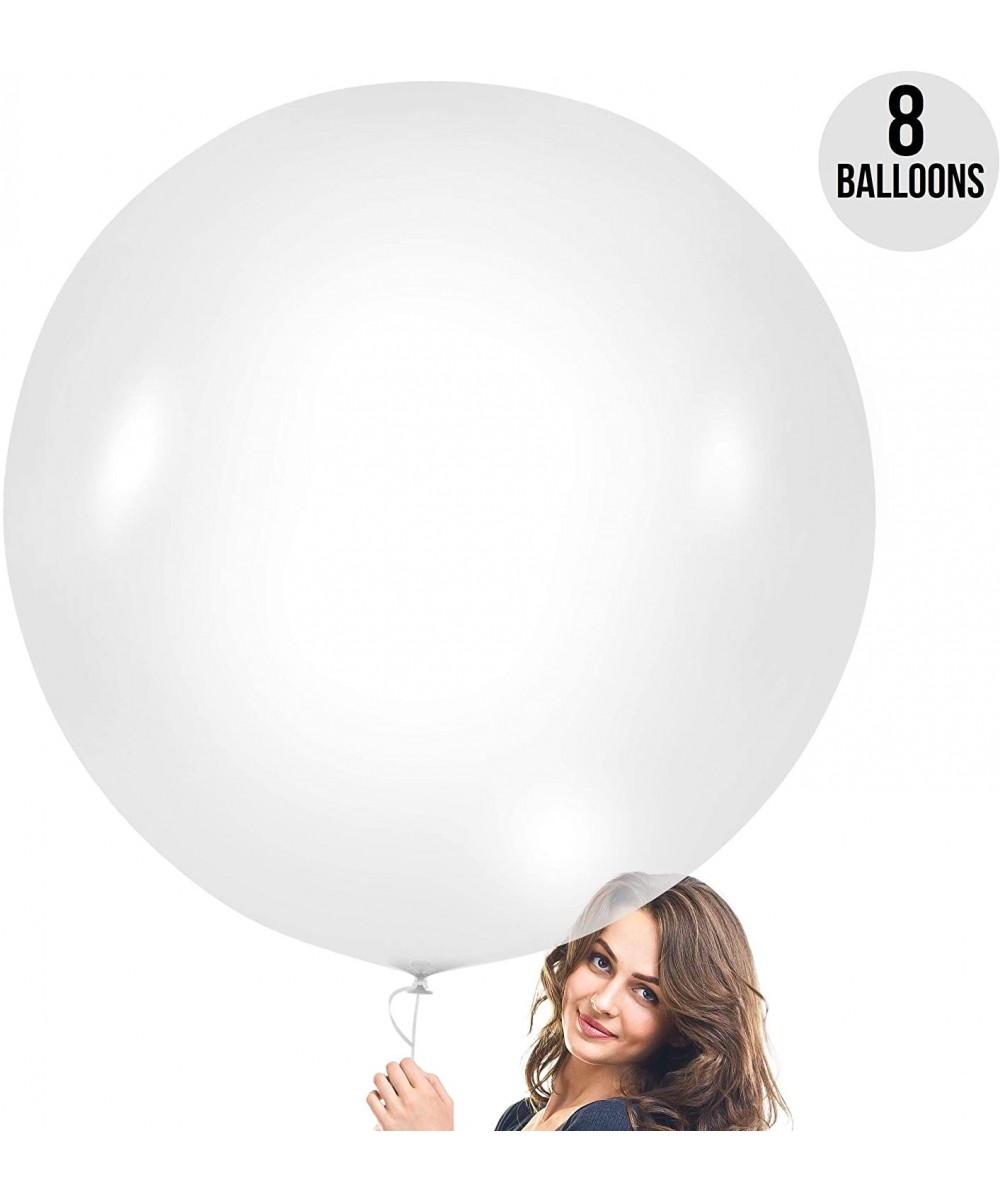 Clear Giant Balloons - 8 Jumbo 36 Inch Transparent Balloons for Photo Shoot- Wedding- Baby Shower- Birthday Party and Event D...