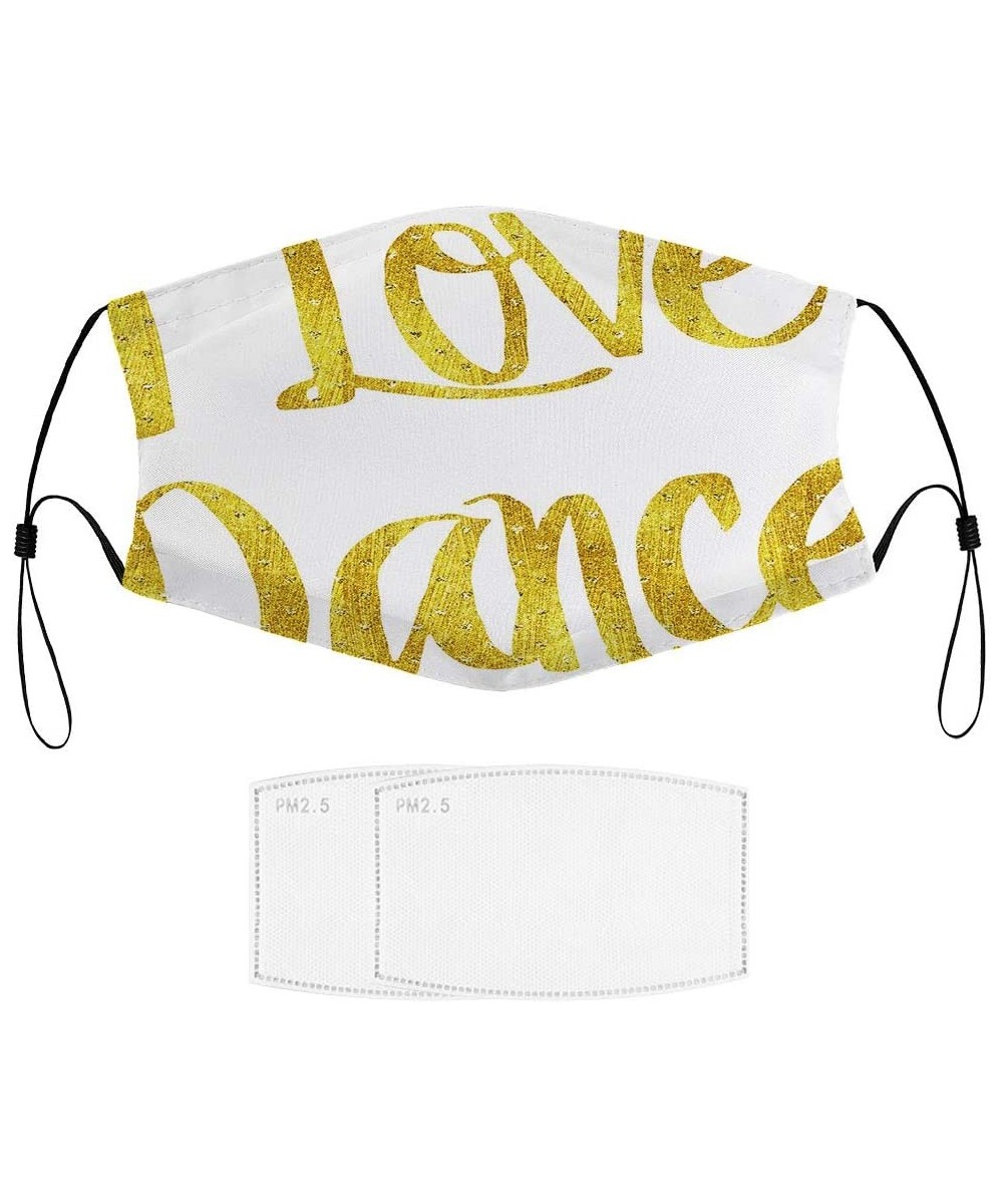 I Love Dance - Unisex Mouth Face Cover Scarf Balaclava Dust Reusable and Washable Fashion Cute Adjustable Protection Cloth Sh...