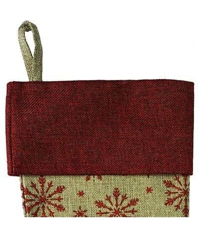 Christmas Red Burlap & Cream Snow Flake Stockings 18" (Red 6 pc) - Red 6 Pc - CL1938KW86W $42.00 Stockings & Holders