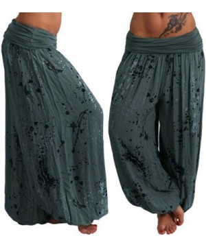 Women's Smocked Boho Yoga Drawstring Thai Harem Pants - Ideal Yoga Pant - Army Green - C3196X5S4IK $11.48 Birthday Candles