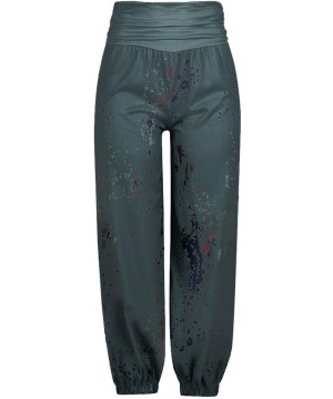 Women's Smocked Boho Yoga Drawstring Thai Harem Pants - Ideal Yoga Pant - Army Green - C3196X5S4IK $11.48 Birthday Candles