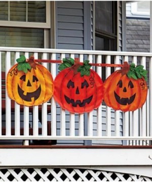 Halloween Pumpkin Decoration Bunting - Large 59" Seasonal Family Friendly Trick or Treat Polyester Banner Garland - pumpkin -...