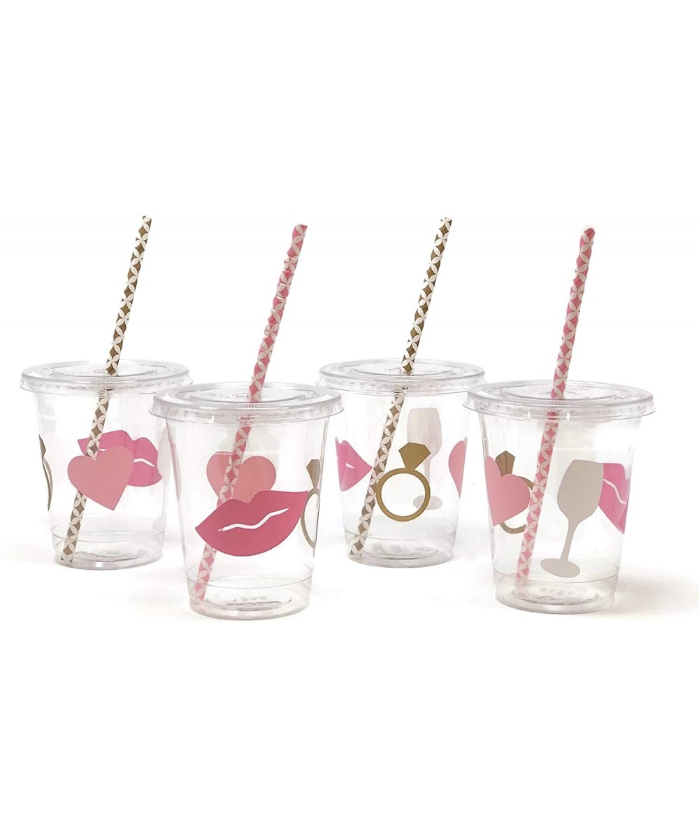 Bridal Shower Bachelorette Party Disposable Cups (12 Set) - CZ18WXNK968 $15.27 Tableware