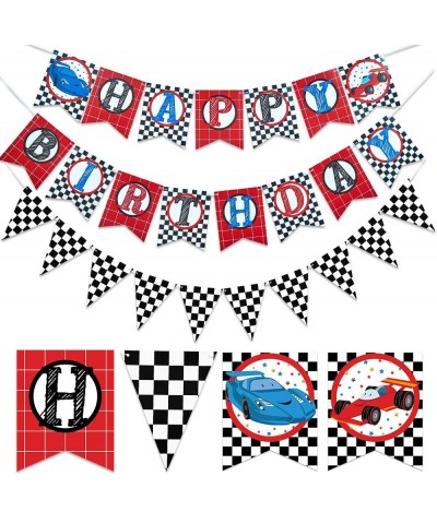 Racing Car Party Supplies Set - Birthday Party Decorations for Boys Banner Balloons Tablecloth Plates Cups Napkins Cupcake To...