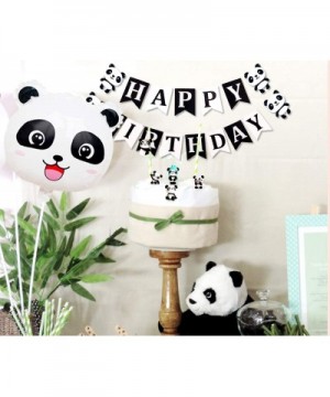 Panda Party Decorations with Panda Cake Figurine- Bamboo Straws- Party Favor Bags for Panda Birthday Party Supplies - CM18NMI...