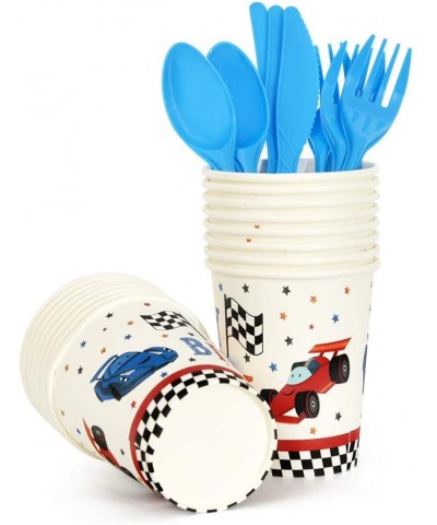 Racing Car Party Supplies Set - Birthday Party Decorations for Boys Banner Balloons Tablecloth Plates Cups Napkins Cupcake To...