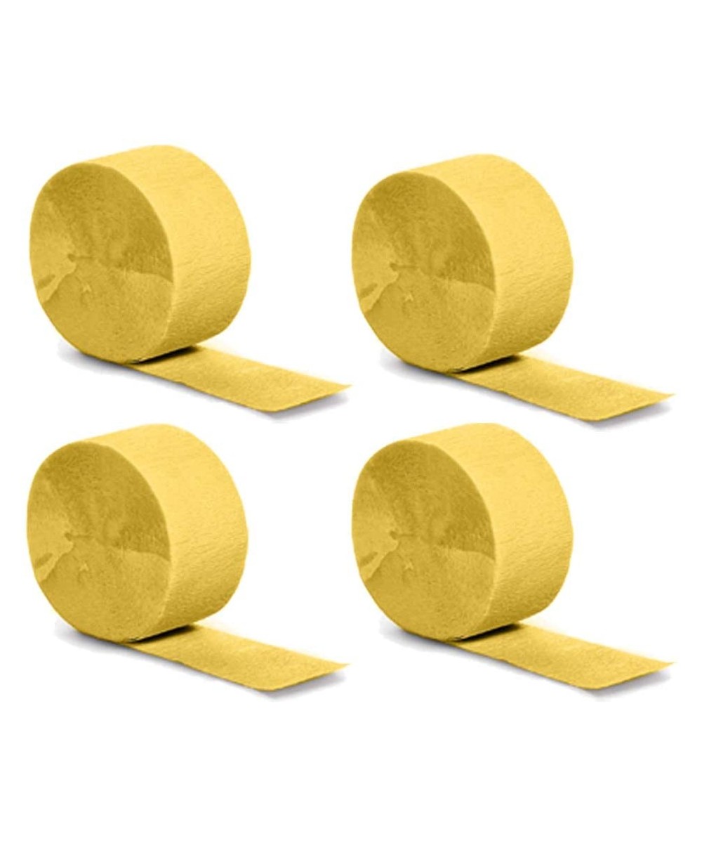 Wide Gold Crepe Paper Streamers Party Streamer Decorations - Party Decoration Supplies - Great for Various Birthday Party Wed...