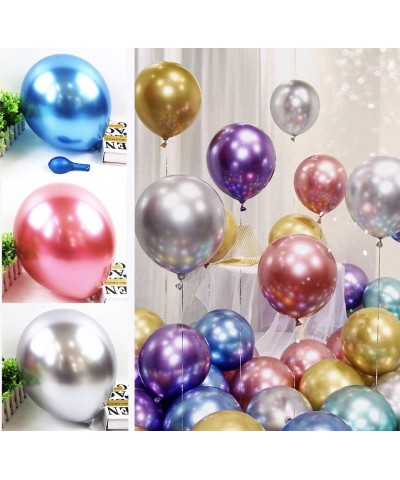 10 Inch Classy Metallic Latex Balloons Assorted Birthday Balloons for Parties- Colorful Rainbow Balloons- Mixed Color 50 PCS ...