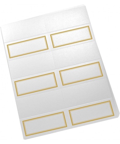 Double Line Border Printable Place Cards- Gold- Set of 60 (10 Sheets)- Laser & Inkjet Printers - Perfect for Wedding- Parties...