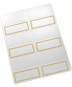 Double Line Border Printable Place Cards- Gold- Set of 60 (10 Sheets)- Laser & Inkjet Printers - Perfect for Wedding- Parties...