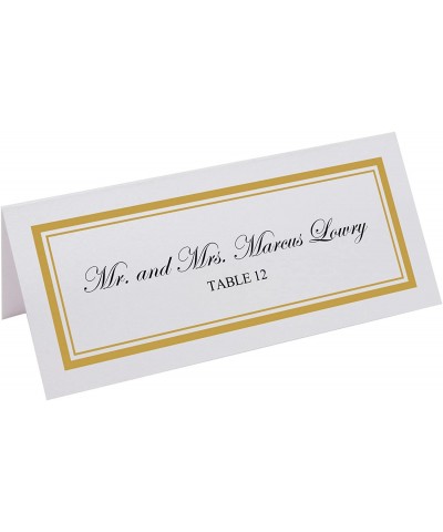 Double Line Border Printable Place Cards- Gold- Set of 60 (10 Sheets)- Laser & Inkjet Printers - Perfect for Wedding- Parties...