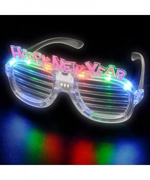 New Years Eve Party Supplies Happy New Year LED Slotted Sunglasses (4 per Order) - C6128NM7TNJ $12.25 Party Packs