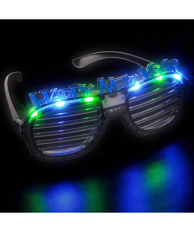 New Years Eve Party Supplies Happy New Year LED Slotted Sunglasses (4 per Order) - C6128NM7TNJ $12.25 Party Packs