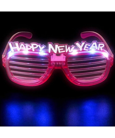 New Years Eve Party Supplies Happy New Year LED Slotted Sunglasses (4 per Order) - C6128NM7TNJ $12.25 Party Packs