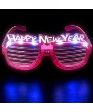 New Years Eve Party Supplies Happy New Year LED Slotted Sunglasses (4 per Order) - C6128NM7TNJ $12.25 Party Packs