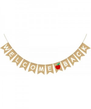 Pre-Strung Welcome Back Banner for Back to School Classroom Party Decorations- First Day of School Apple Garland Bunting - CI...