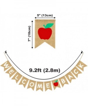 Pre-Strung Welcome Back Banner for Back to School Classroom Party Decorations- First Day of School Apple Garland Bunting - CI...