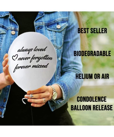 Biodegradable Funeral Balloons- 25 White Elegant Memorial Balloons- Remembrance White Balloons- Memory Table Décor- 12" Condo...