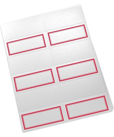 Double Line Border Printable Place Cards- Ruby Red- Set of 60 (10 Sheets)- Laser & Inkjet Printers - Perfect for Wedding- Par...