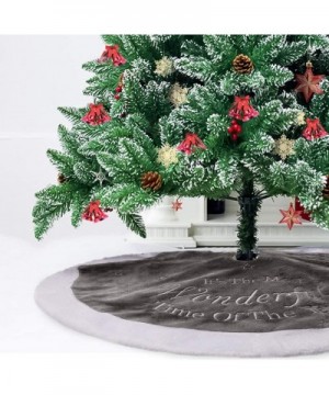 Christmas Tree Skirt Soft Fur Base Cover Mat- Soft Short Plush Carpet for Xmas Decoration 36 Inch(90cm) - Grey - CB18YH7Y38D ...