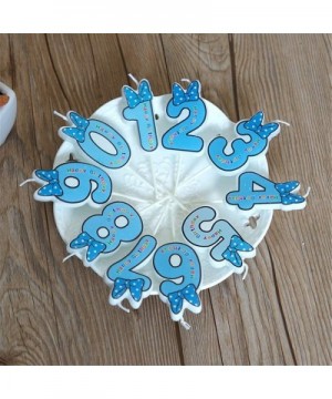 Birthday Letter Candles Wedding Anniversary Celebration Party Number Cake Candle with Happy Birthday Ins Topper (Blue Bowknot...