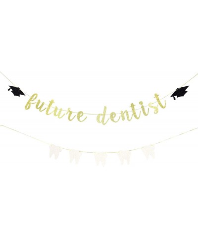 Gold Future Dentist Banner - Dentist Graduation Banner - Dentist Graduation Decorations - 2020 Grad Party Decorations - CY196...