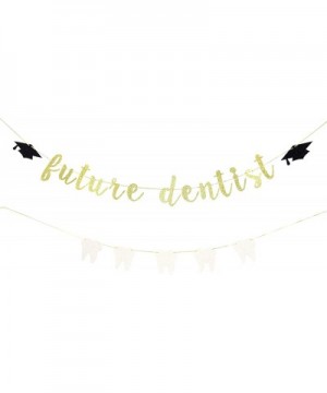 Gold Future Dentist Banner - Dentist Graduation Banner - Dentist Graduation Decorations - 2020 Grad Party Decorations - CY196...