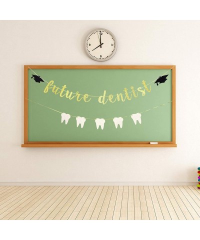 Gold Future Dentist Banner - Dentist Graduation Banner - Dentist Graduation Decorations - 2020 Grad Party Decorations - CY196...