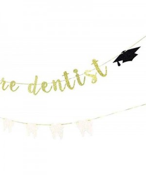 Gold Future Dentist Banner - Dentist Graduation Banner - Dentist Graduation Decorations - 2020 Grad Party Decorations - CY196...